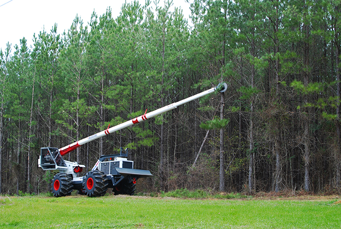 Without a high production telescopic trimmer, it makes it difficult for contractors to compete when it comes to cross-country trimming.