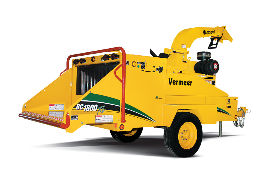 Vermeer BC1800XL brush chipper used for tree care work.
