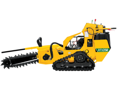 A cutout image of a pedestrian trencher