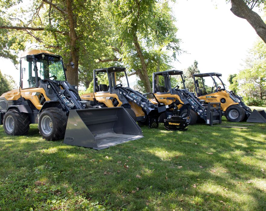 A lineup of compact articulated loaders