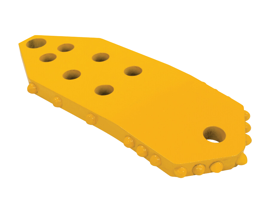 A yellow Vermeer horizontal directional drill tooling piece.