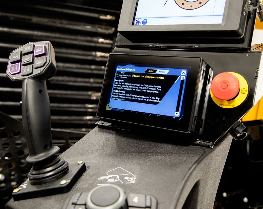 An upclose shot of the diagnostics screen on a directional drill