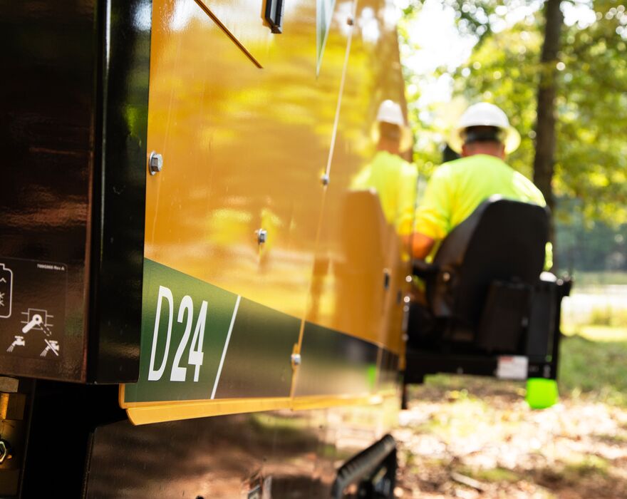 Close up shot of a D24 horizontal directional drill