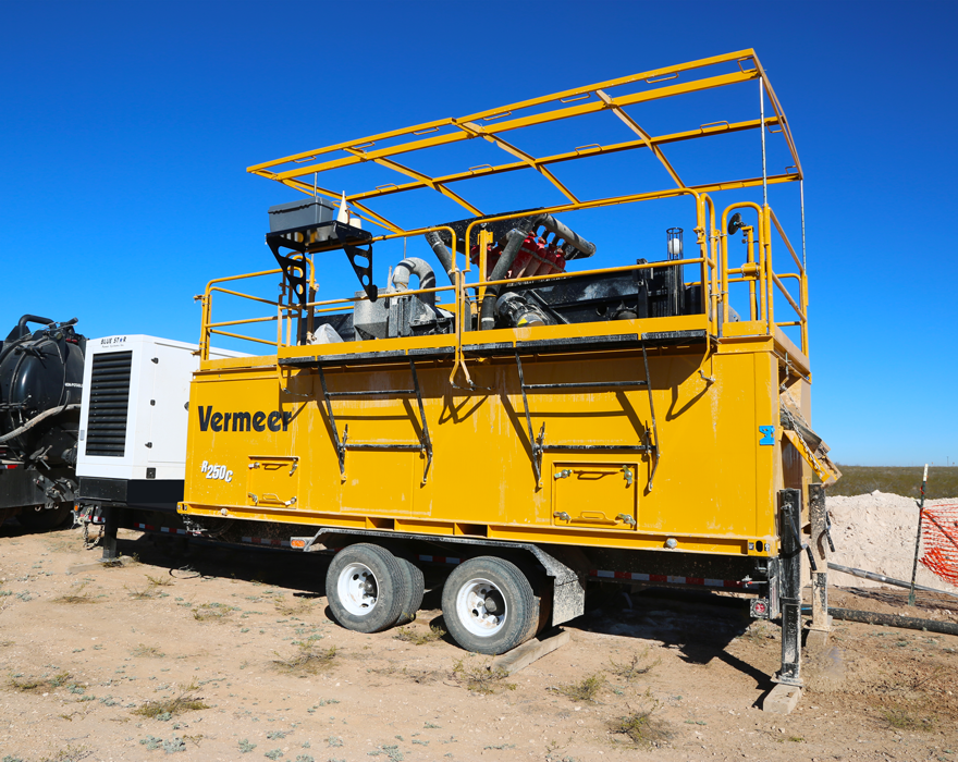 The R250C reclaimer sitting at a jobsite