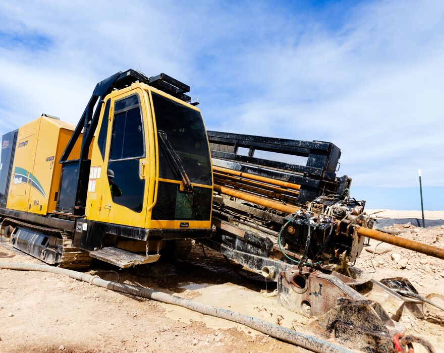 The D100x140 S3 directional drill working on a jobsite