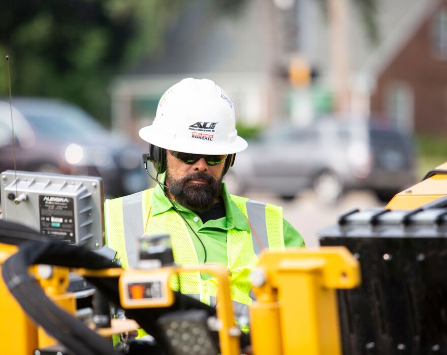 Vermeer utility directional drill in action